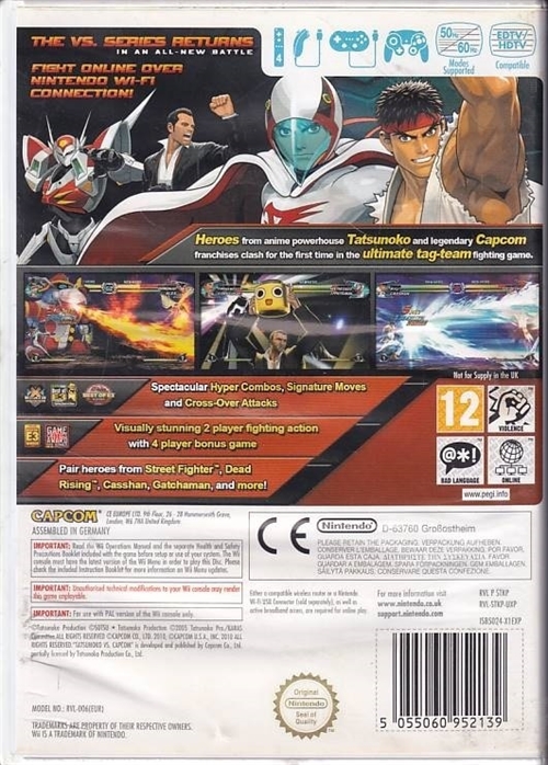 Tatsunoko vs Capcom Ultimate All-Stars - Nintendo Wii (B Grade) (Genbrug)